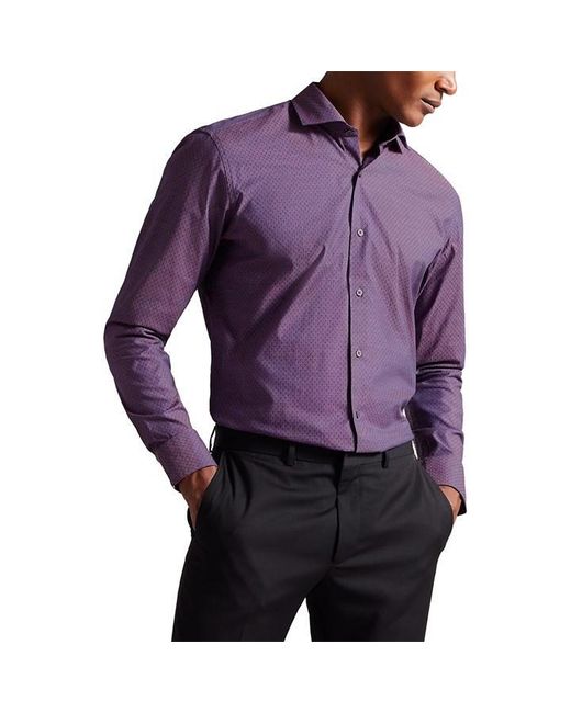 Ted Baker Purple Ted Stitch Shirt Sn99 for men