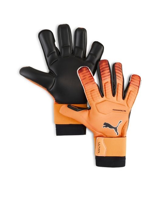 PUMA Orange Ultra Ultimate Hybrid Adults Goalkeeper Gloves for men