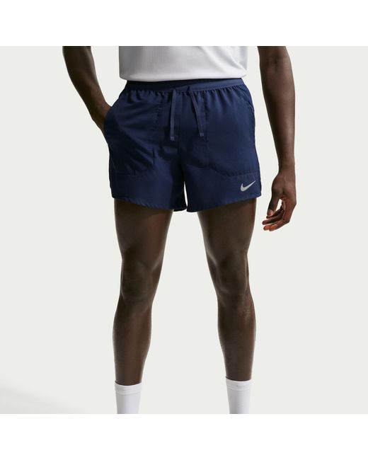 Nike Blue Stride 5In Performance Shorts for men