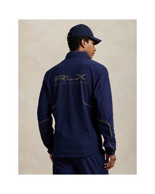 Polo Ralph Lauren Blue Rlx Water Resistant Long Sleeve Performance Golf Jacket for men
