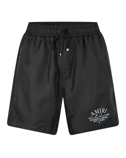 Amiri Blue Art Dstrt Woven Tracksuit Shorts for men