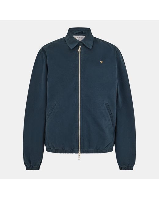 Farah Blue Cane Blouson Lightweight Overshirt for men