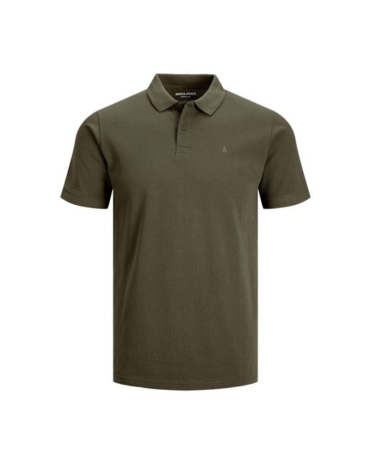 Jack & Jones Green Short Sleeve Polo Shirt for men