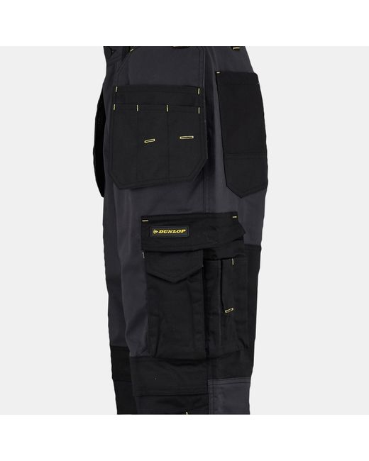 Dunlop Black On Site Work Trousers for men