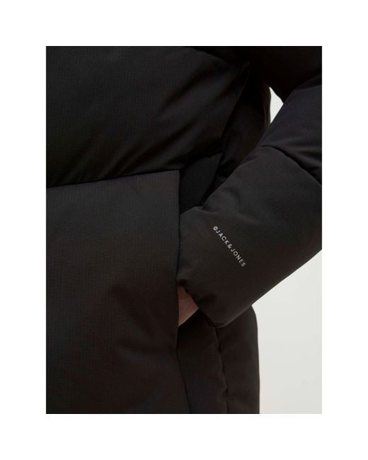 Jack & Jones Black Global Jacket Short Puffer Jacket Plus for men