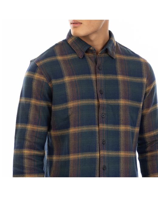 Peter Werth Blue W Abbott Long Sleeve Plain Shirt for men