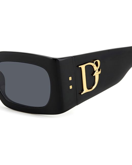 DSquared² Black Round Sunglasses