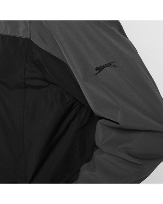 Slazenger 1881 Gray Golf Water Resistant Windproof Long Sleeve Funnel Neck Waterproof Jacket for men