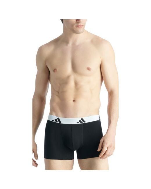 Adidas Black Active Flex Cotton Trunk (3Pk) for men