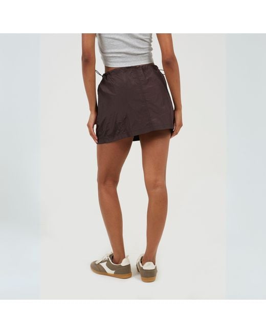 Brave Soul Brown Cargo Mini Skirt With Toggle Waist