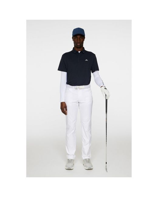 J.Lindeberg Blue Short Sleeve Performance Polo Shirt for men