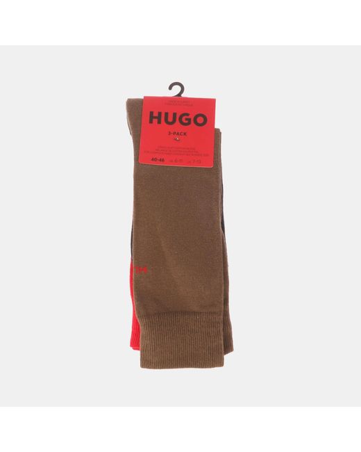 HUGO Red 3 Pack Of Logo Socks for men