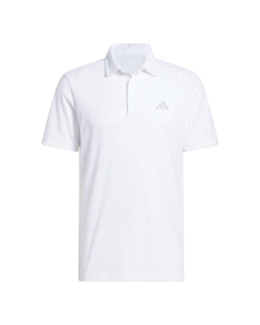 Adidas White Short Sleeve Performance Polo Shirt for men