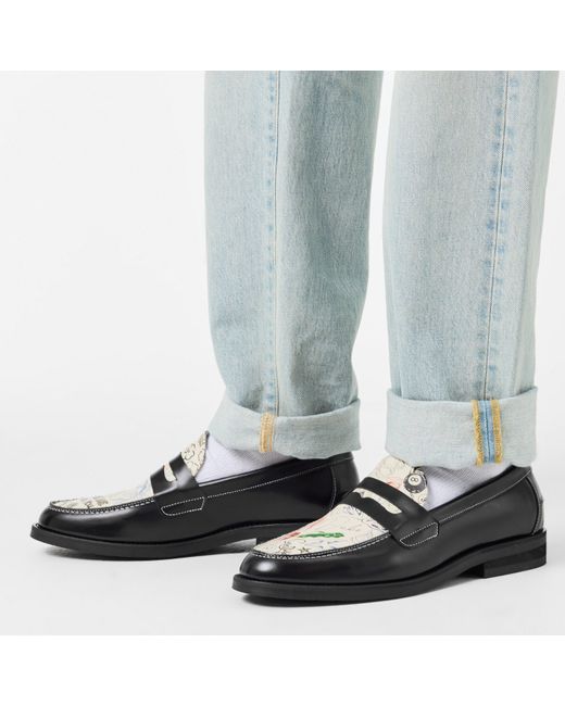 Duke & Dexter Black Handcrafted Comfort Loafers for men