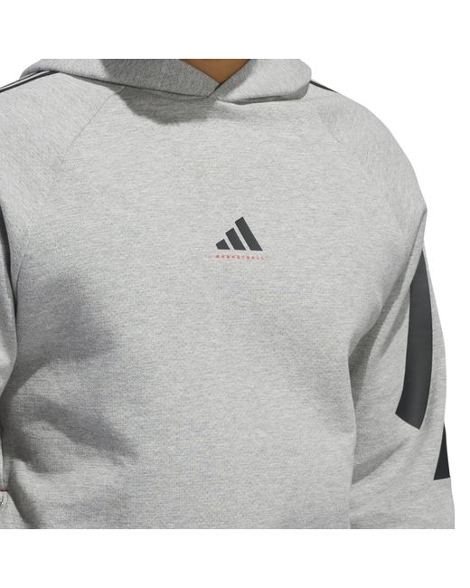Adidas Gray Adi Bb Pk Performance Hoodie for men