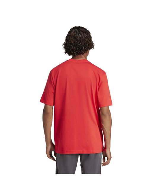 Adidas S Essentials Single Jersey Linear Embroidered Logo Red Linear 3xl for men