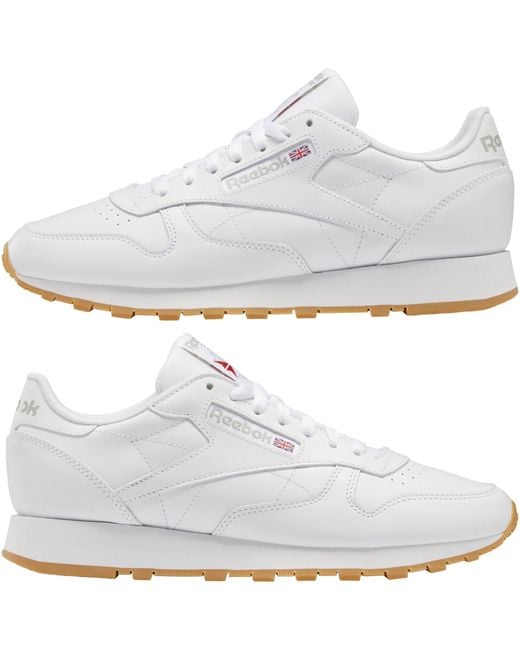 Reebok White Classic Leather Trainers for men