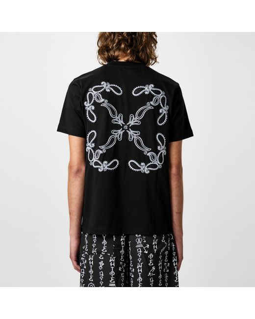 Off-White c/o Virgil Abloh Black Bandanna Skate T-shirt for men