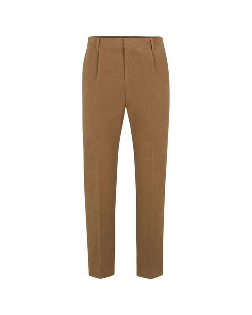 Boss Brown C-Peter Relaxed-Fit Trousers for men