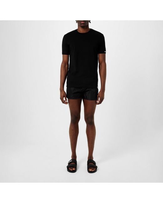 DSquared² Black Logo Swim Shorts for men