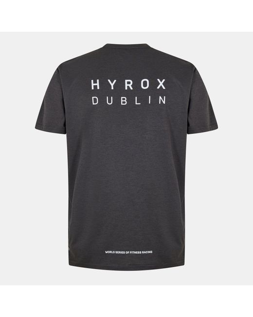 PUMA Black Hyrox City Short Sleeve Performance Gym Top for men