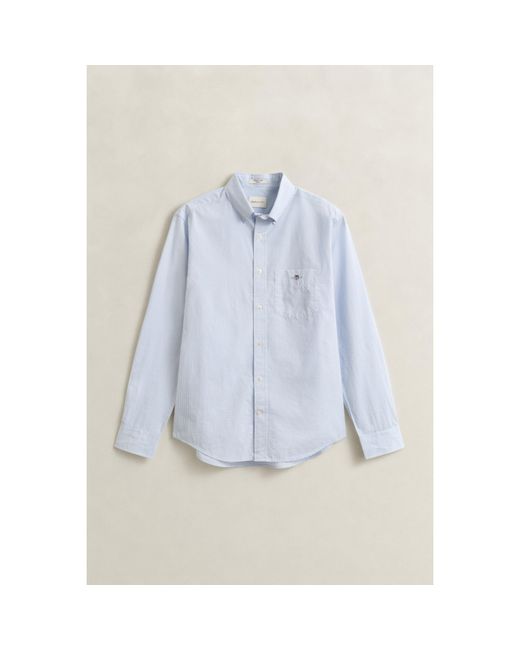 Gant White Gingham Long Sleeve Patterned Shirt for men