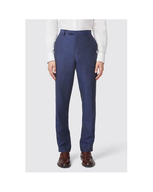 Twisted Tailor Blue Fairmont Linen Suit Trouser for men