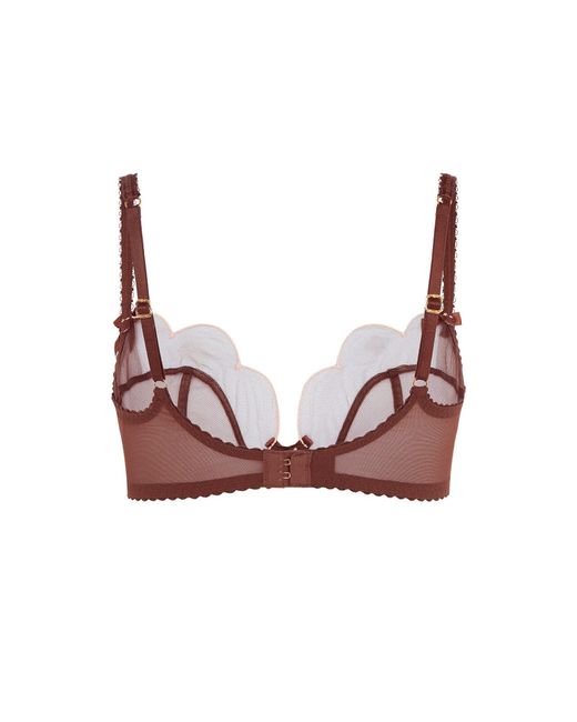 Agent Provocateur Brown Lorna Plunge Underwired Bra