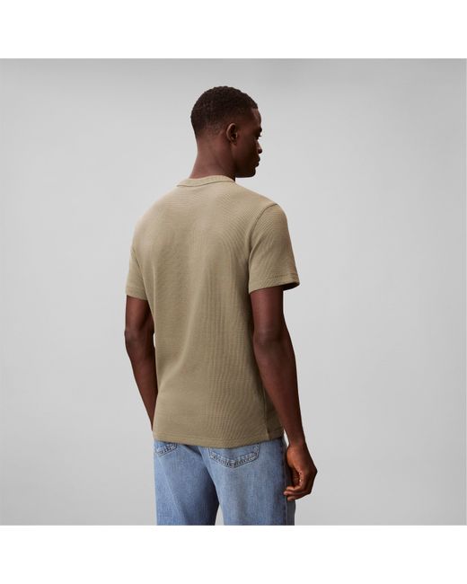 Calvin Klein Green Badge Waffle Tee for men