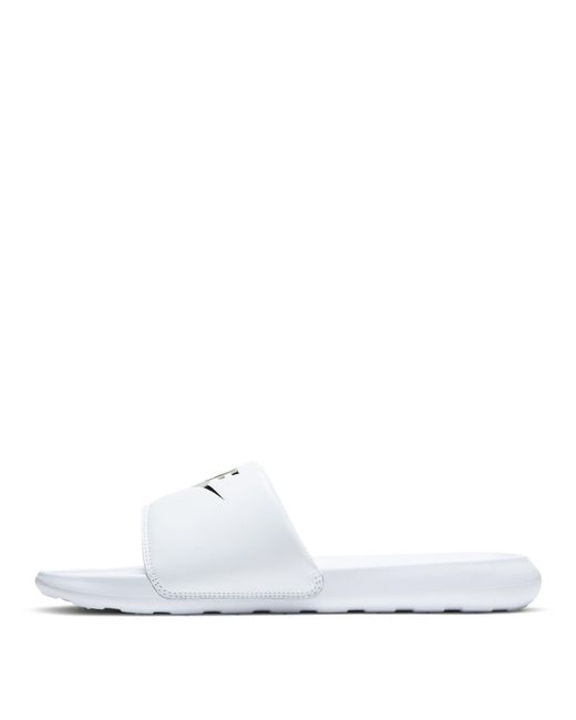 Nike White Victori One Slides for men