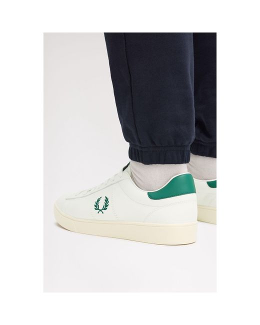 Fred Perry White Spencer Leather Low-Top Trainers for men