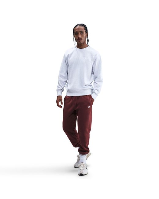 Nike Red Sportswear Club Fleece Jogging Pants for men