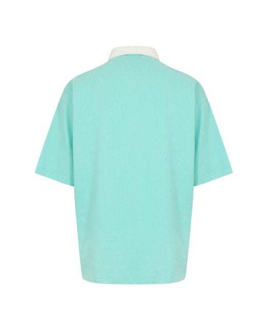 KENZO Blue Short Sleeve Polo Shirt for men