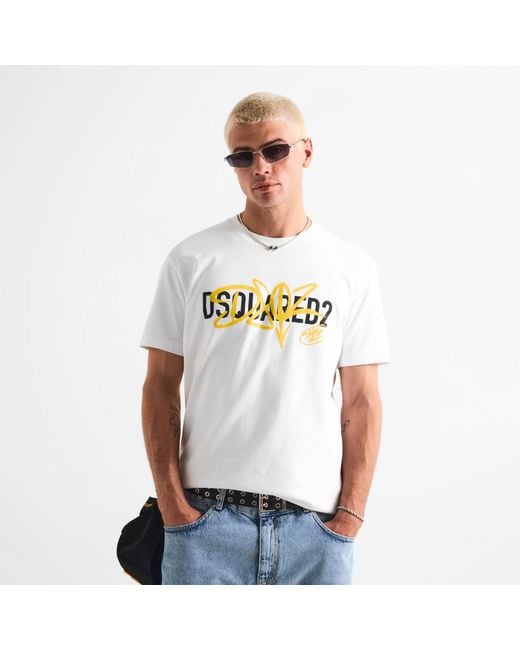 DSquared² White Dsq Sig Logo Tee Sn63 for men