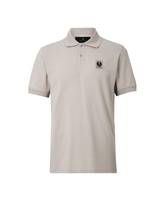 Belstaff Gray Cotton Pique Polo for men