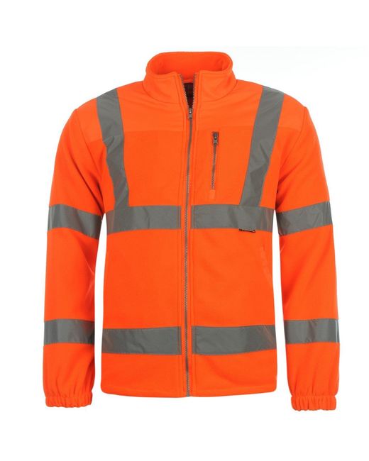 Dunlop Orange Hi Vis Fleece Jacket for men