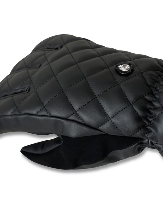 Dare 2b Black Glitz Faux Leather Crystal Embellished Walking Gloves