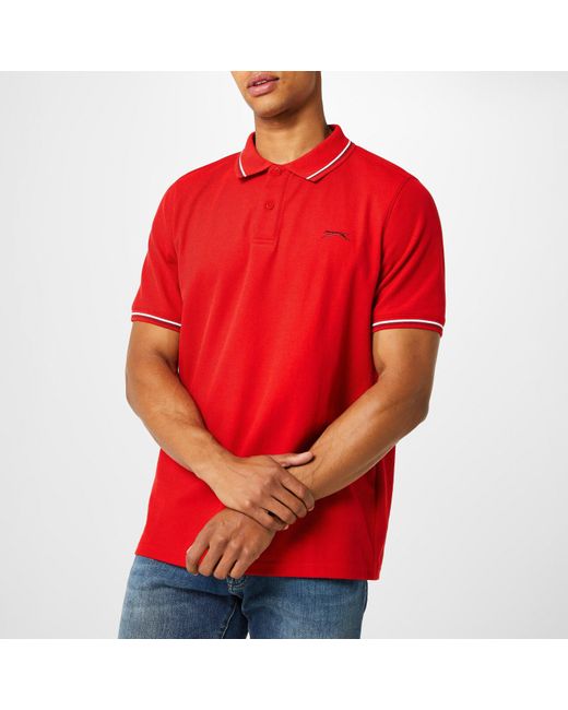 Slazenger 1881 Red Tipped Polo Shirt for men