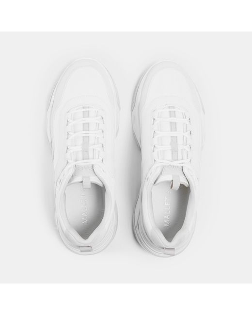 Mallet White Odyssey Chunky Trainers for men