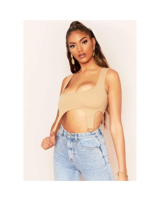 Missy Empire Blue D Ring Corset Crop Top
