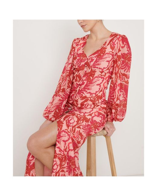 Pretty Lavish Red Naya Midaxi Slinky Dress