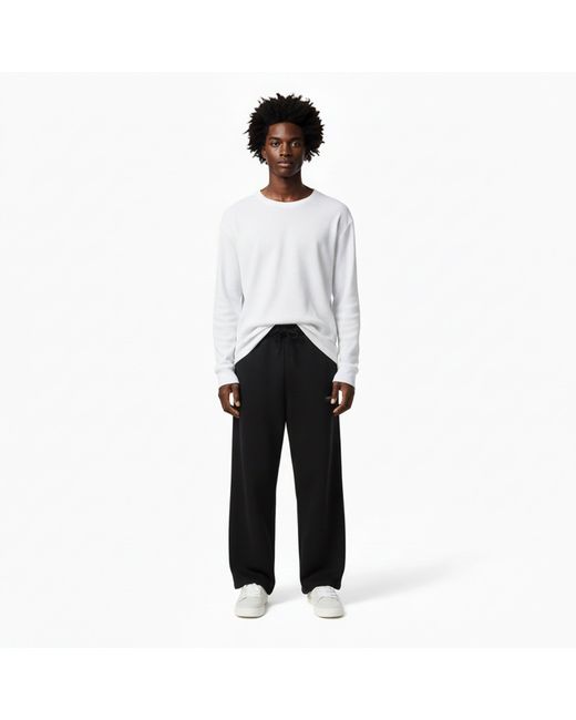 New Balance Black Trackside Open Hem Fleece Jogger for men