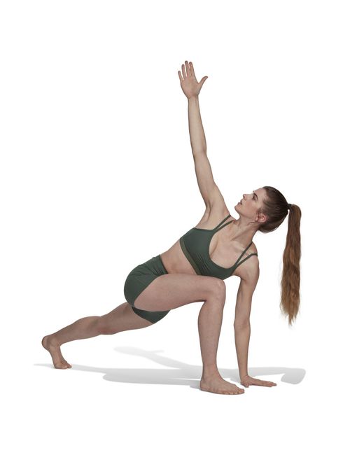 Adidas Green Yoga Essentials Light-Support Bra