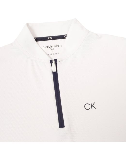 Calvin Klein White Ck Short-Sleeve Performance Polo Shirt