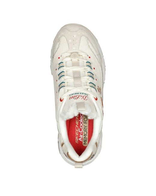 Skechers White Dlites1 Chunky Trainers