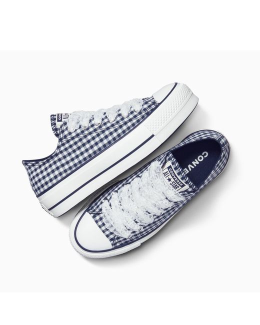 Converse Blue Chuck Taylor All Star Lif Platform Trainers