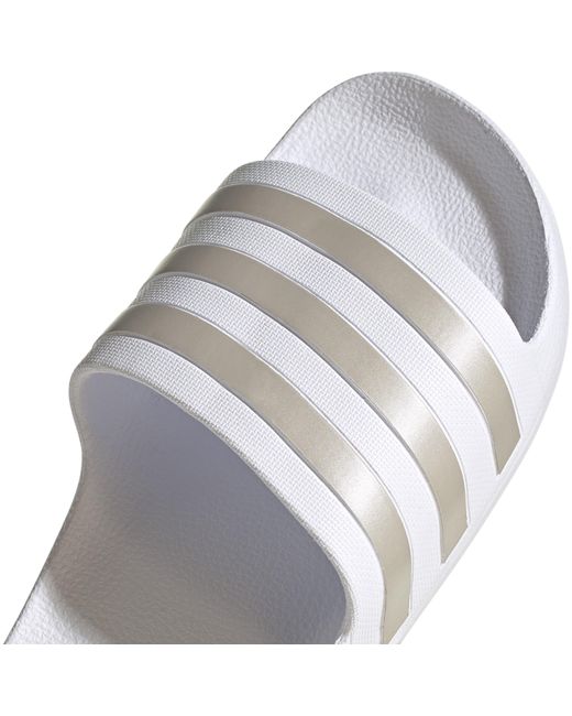 Adidas White Adilette Aqua Slide