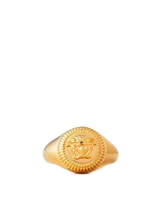 Versace Yellow Medusa Medallion Ring for men