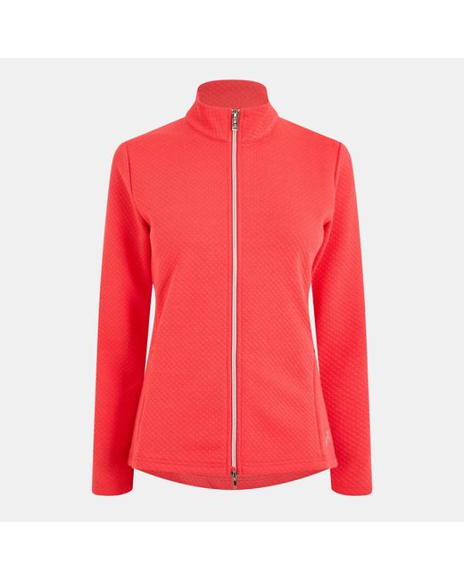 Calvin Klein Red Performance Moisture-Wicking Golf Jacket
