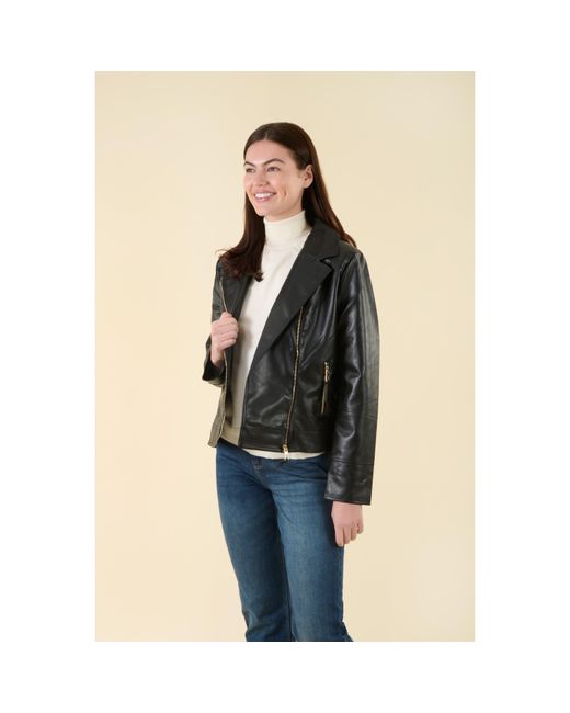 Harvey and Jones Natural Roxanne Tailored Fit Faux Leather Jacket